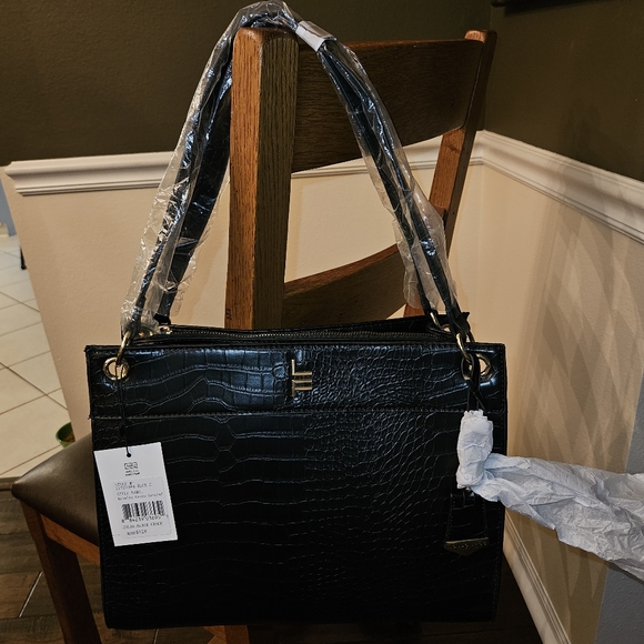 LONDON FOG Brielle Croco Satchal 100th Anniversary BAG Purse NWT - Picture 10 of 11